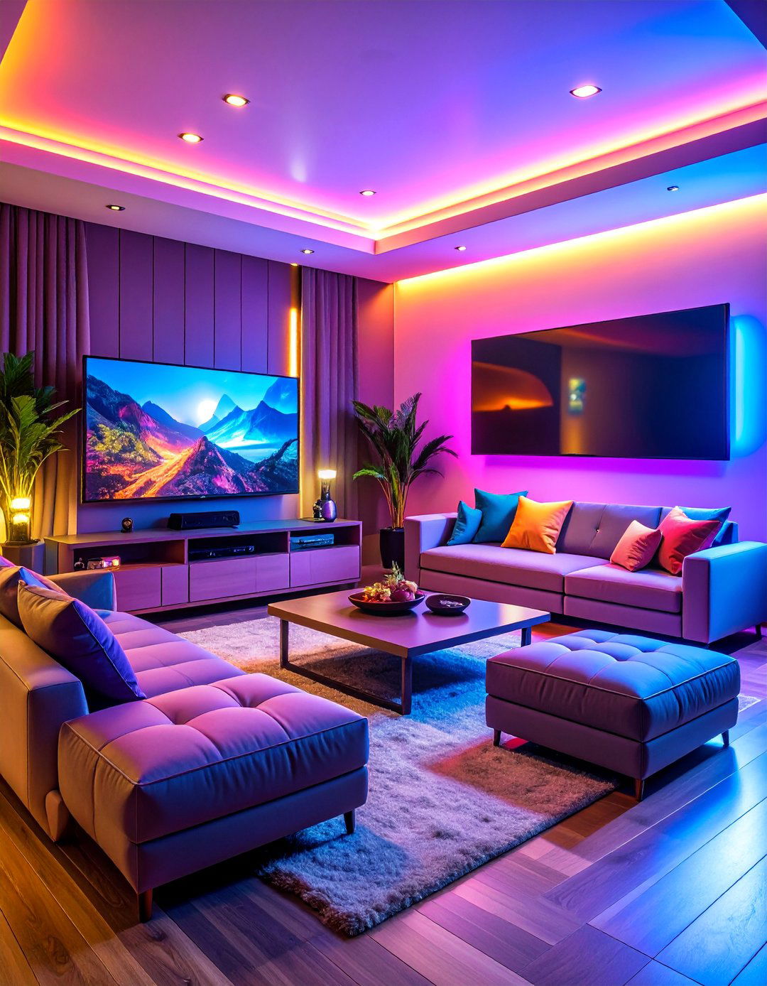 Console Gaming Family Lounge - 25 Game Room Ideas