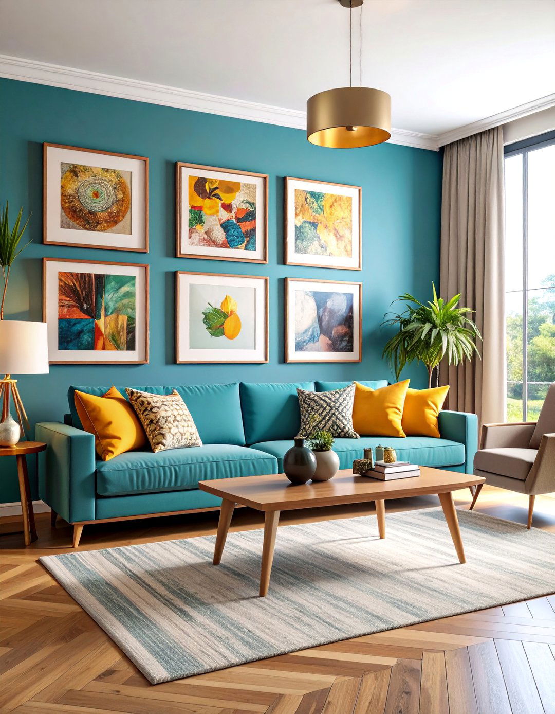 Console Table with Gallery Wall Art Display - 25 Console Table Decor Ideas