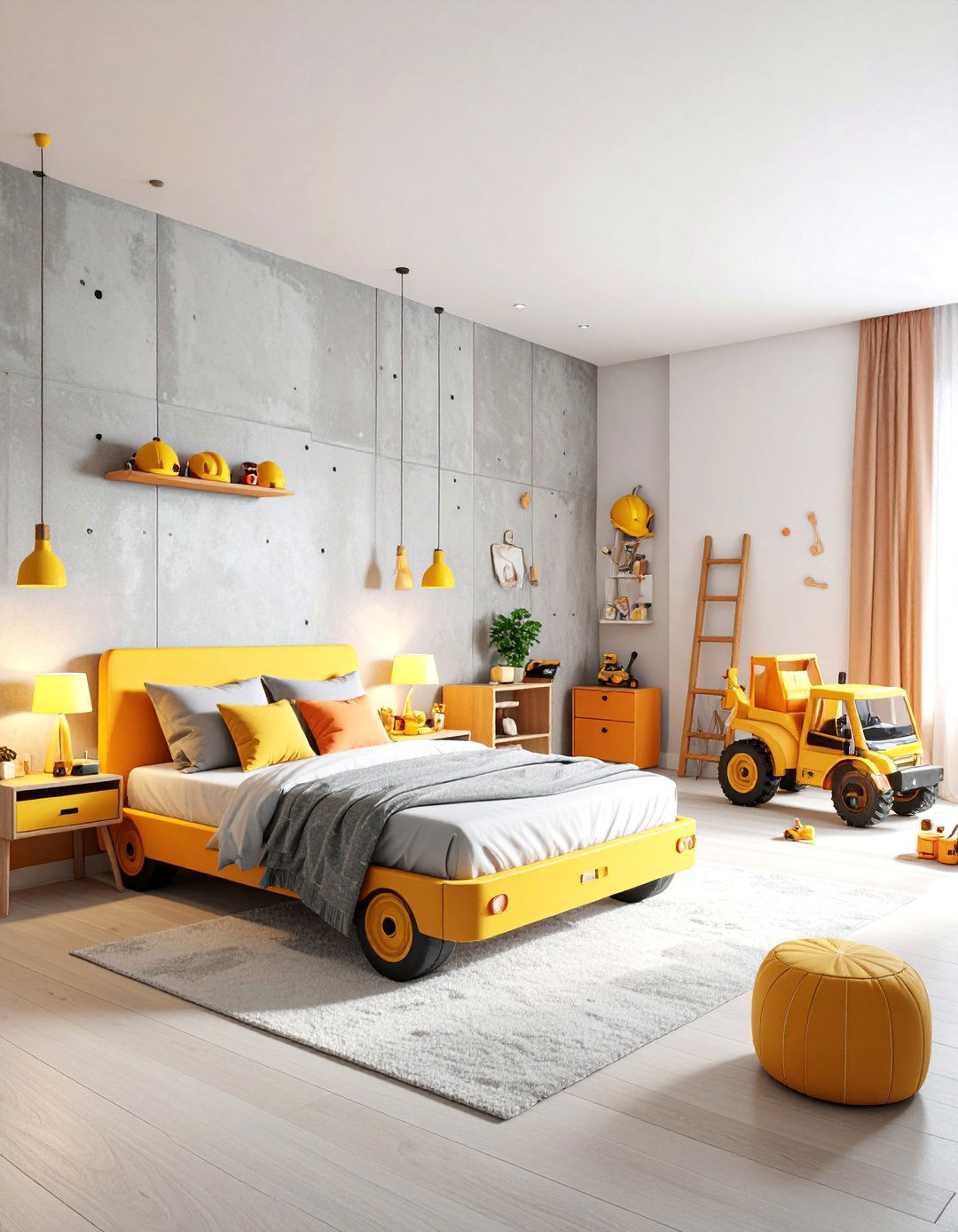 Construction Site Kids Room - 25 Kids Room Ideas