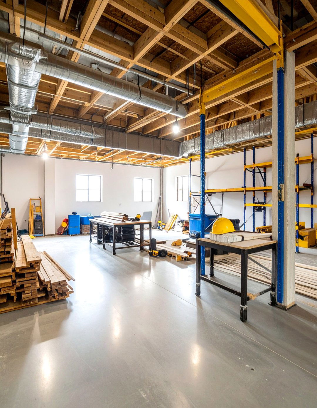 Construction Worker Building Site - 25 Basement Playroom Ideas