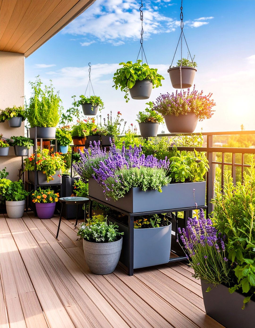 Container Balcony Sensory Garden - 25 Sensory Garden Ideas