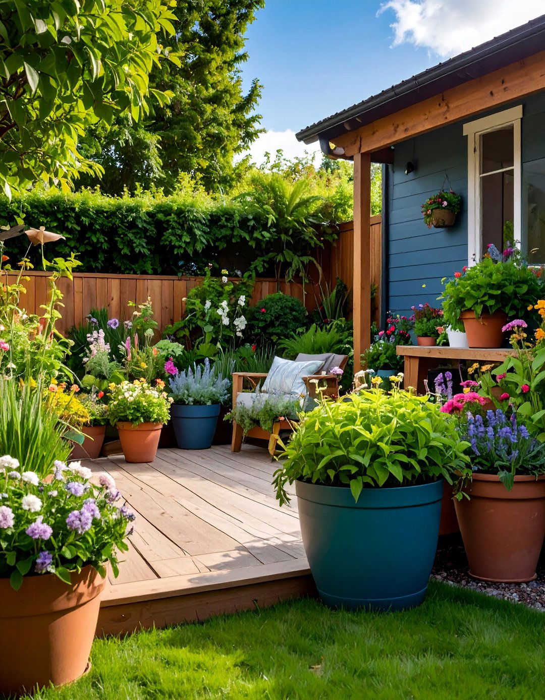Container Garden Patio with Seasonal Flexibility - 25 Patio Decor Ideas