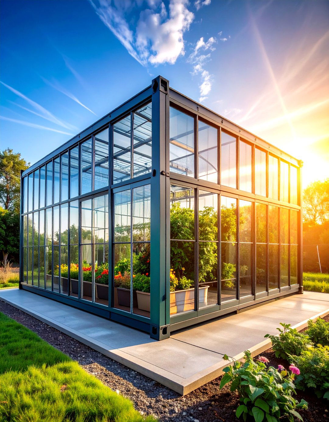 Container Greenhouse with Shipping Container Frame - 25 Greenhouse Ideas