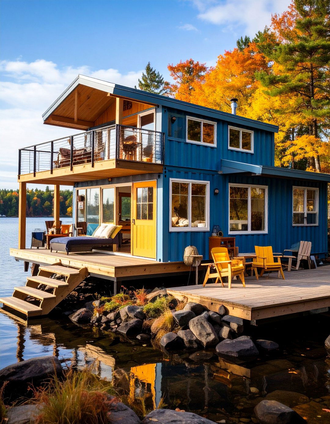 Container Lakeside Fishing Lodge - 25 Container Home Ideas