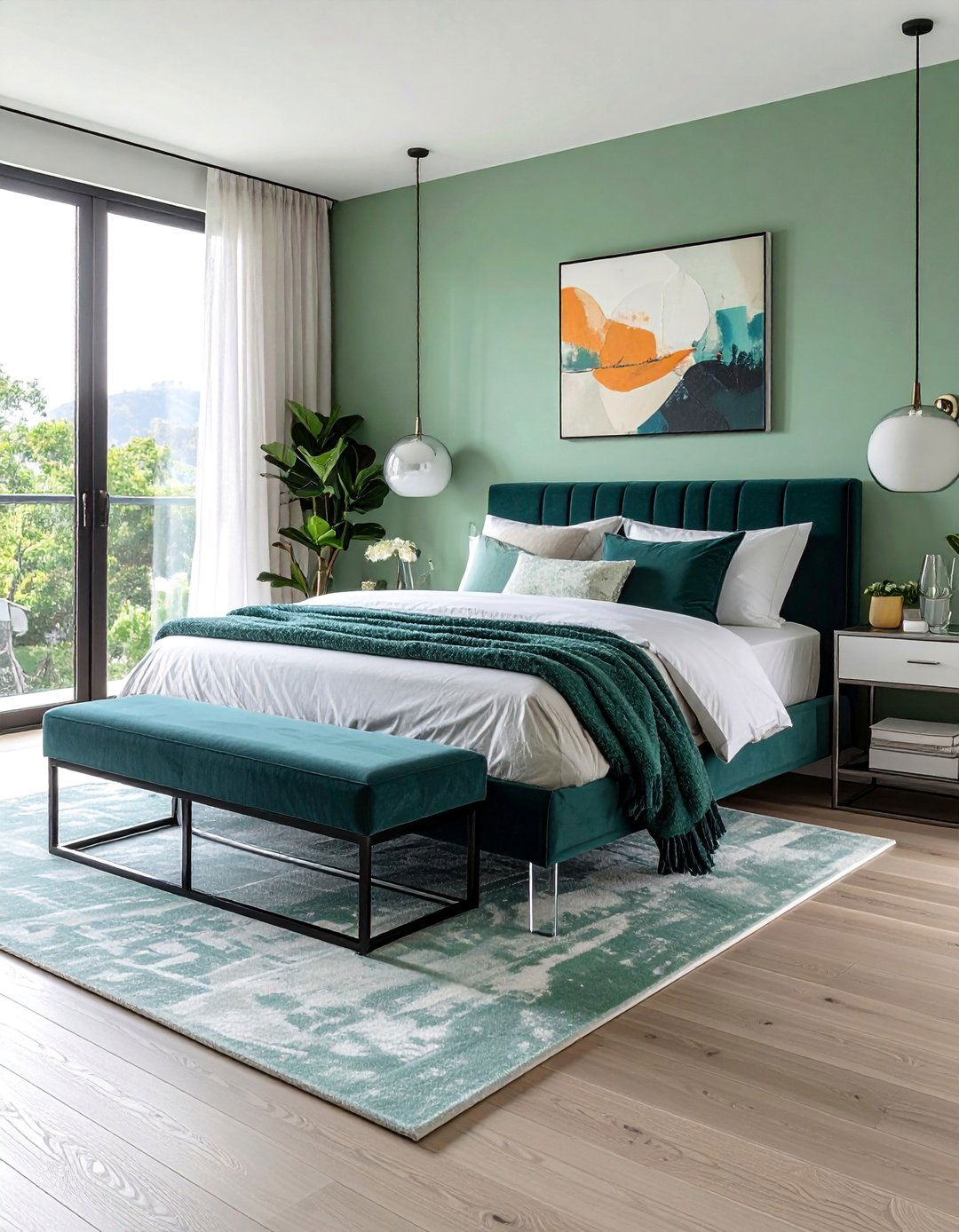 Contemporary Acrylic Leg Bedroom Bench - 25 Bedroom Bench Ideas