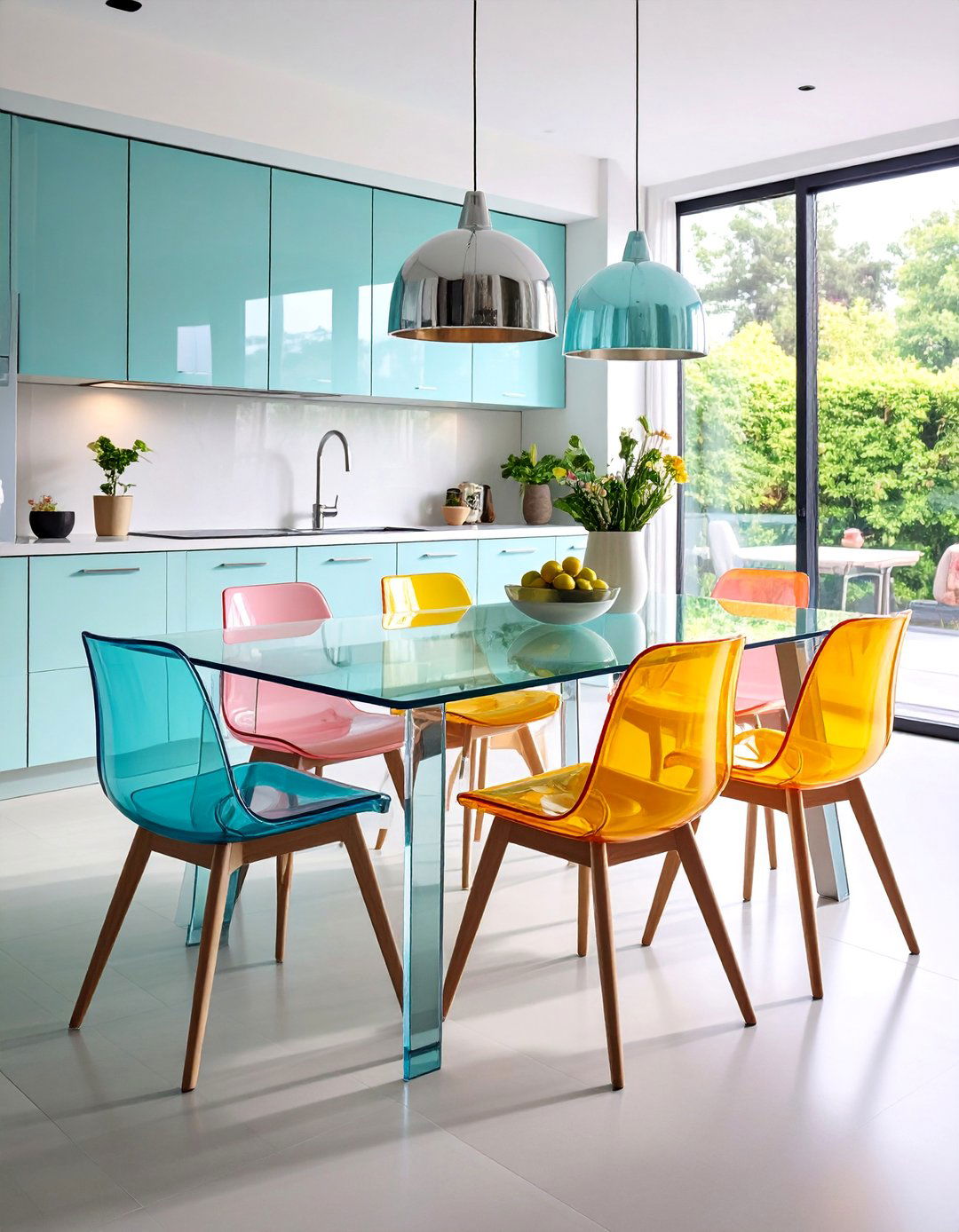Contemporary Acrylic Table with Transparent Sophistication - 25 Small Kitchen Table Ideas