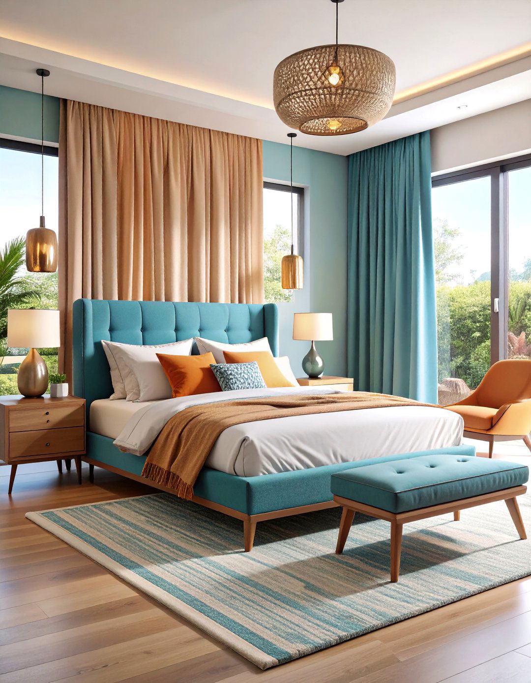 Contemporary Bedroom with Floating Nightstands - 25 Minimalist Interior Design Ideas