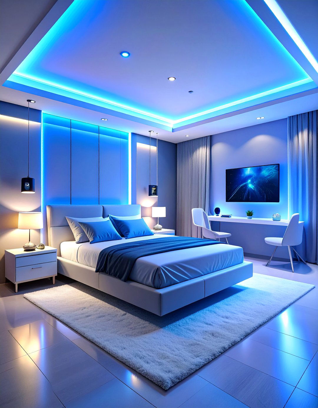 Contemporary Bedroom with Smart Technology - 25 Bedroom Interior Design Ideas