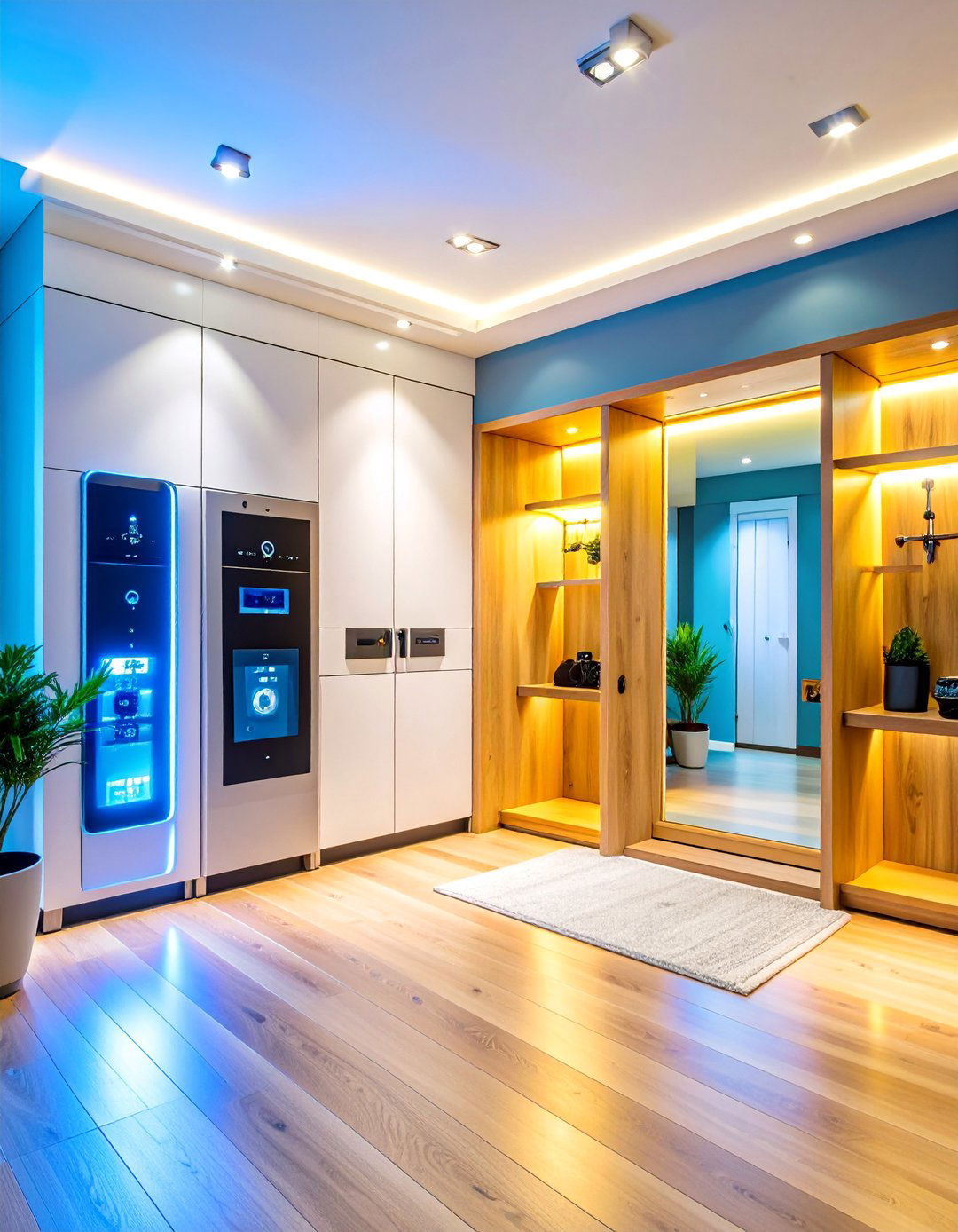 Contemporary Boot Room with Smart Storage Systems - 25 Boot Room Ideas
