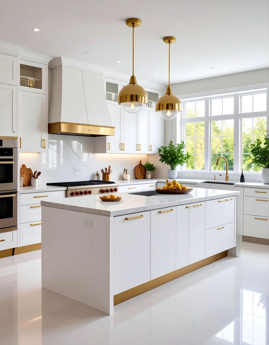 Contemporary Brown Cabinets with High Gloss White Uppers - 25 Brown Kitchen Cabinets Ideas