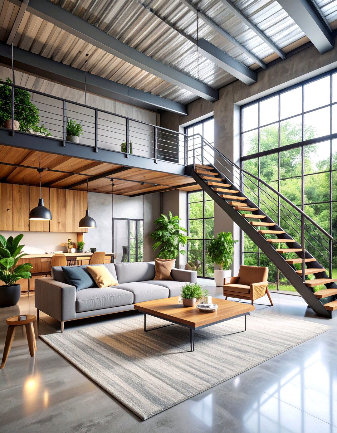 Contemporary Brushed Tin Ceiling Loft - 25 Tin Ceiling