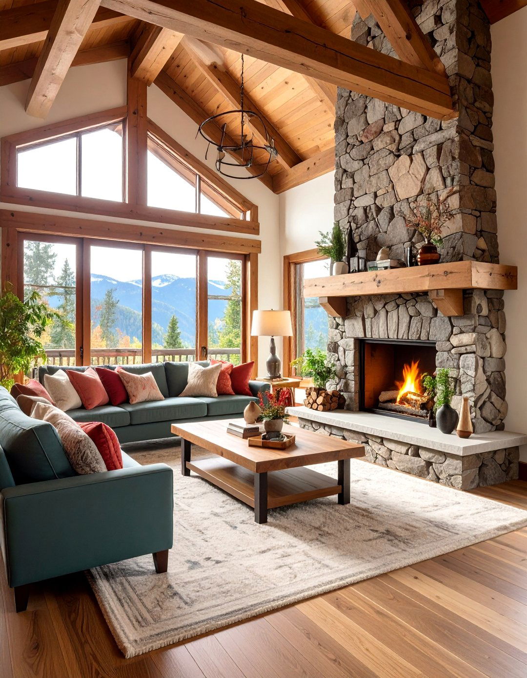 Contemporary Cedar Mantel with Aromatic Properties - 25 Wood Mantel Ideas