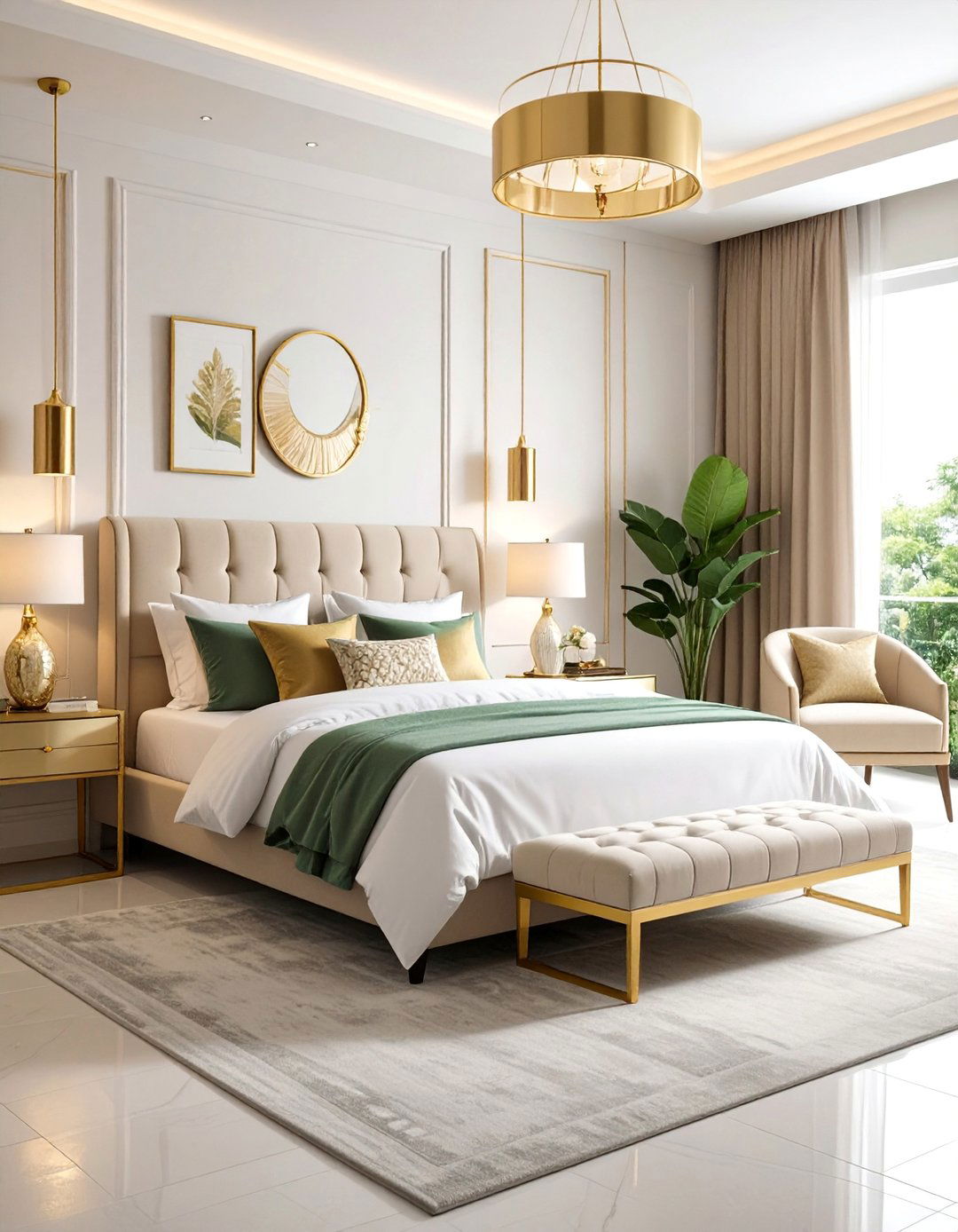 Contemporary Chanel Bedroom with Gold Accents - 25 Chanel Bedroom Ideas
