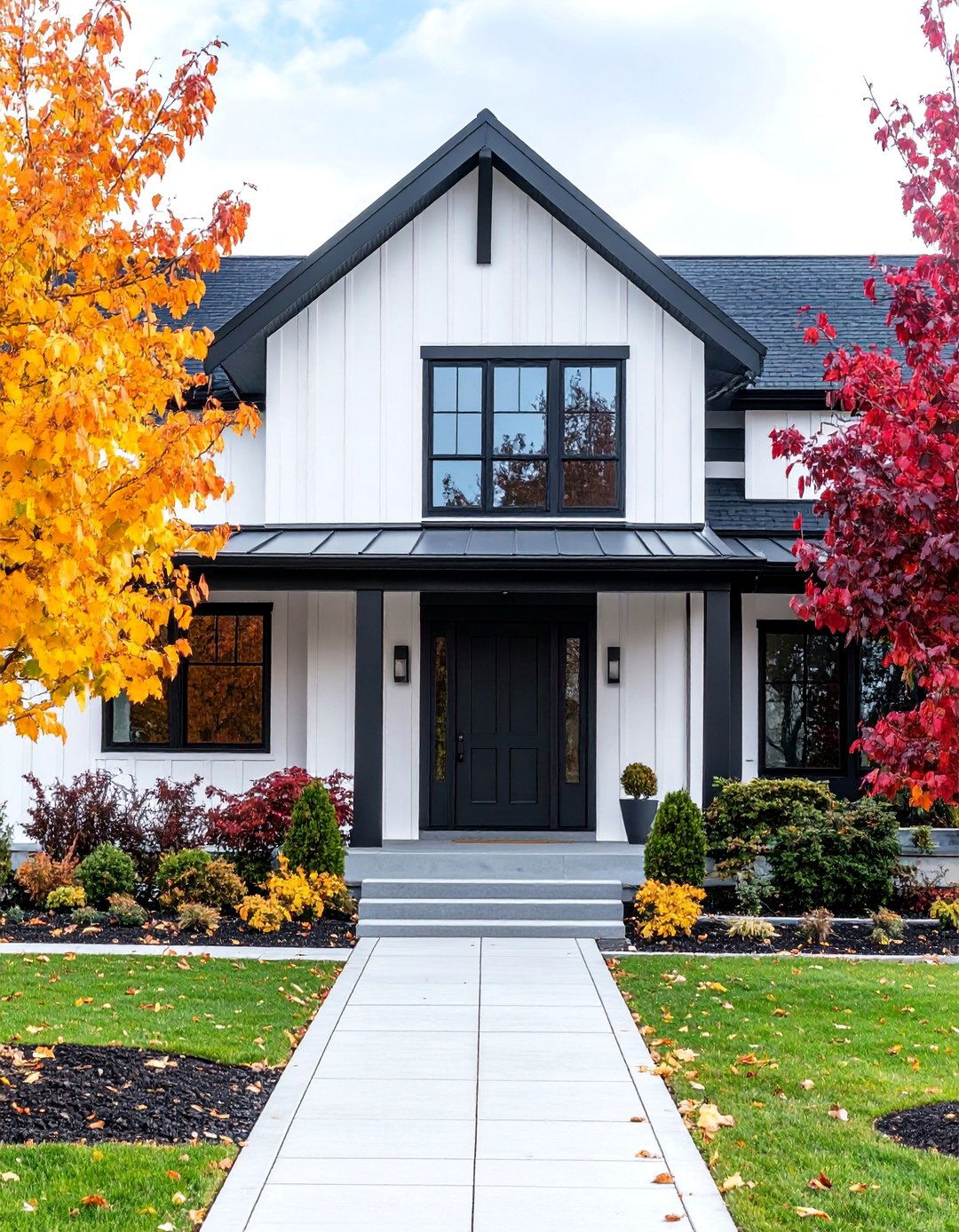 Contemporary Color Blocking with Bold Accents - 25 Curb Appeal Inspiration for Ranch Homes