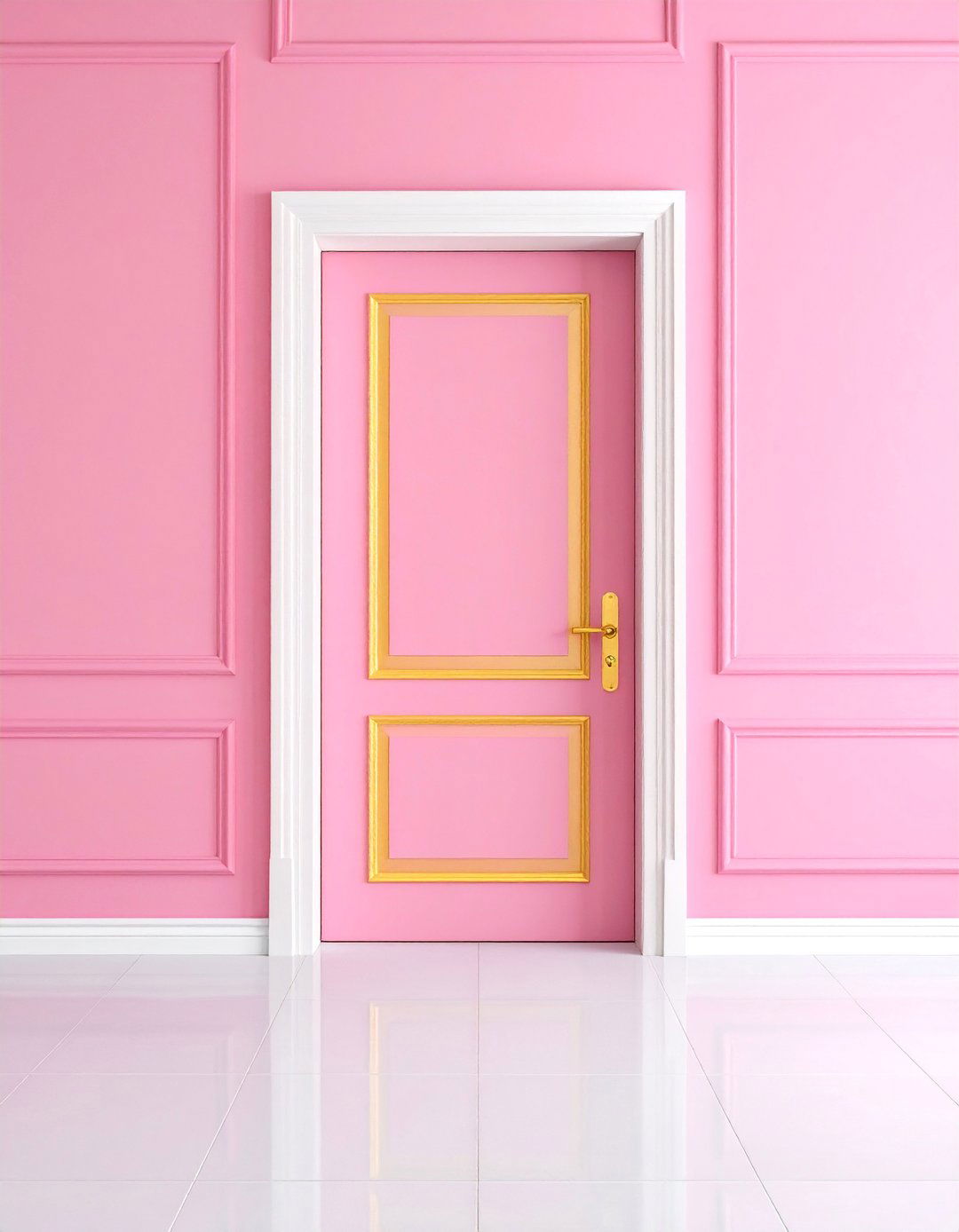 Contemporary Color Drenched Door Trim - 25 Door Trim Ideas