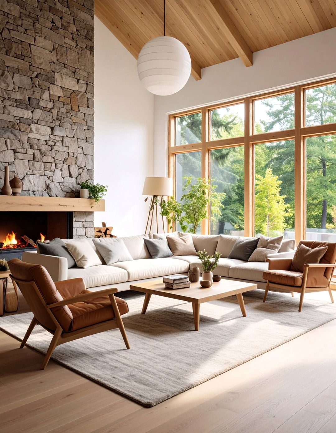 Contemporary Country Living Room with Clean Lines - 25 Country Living Room Ideas