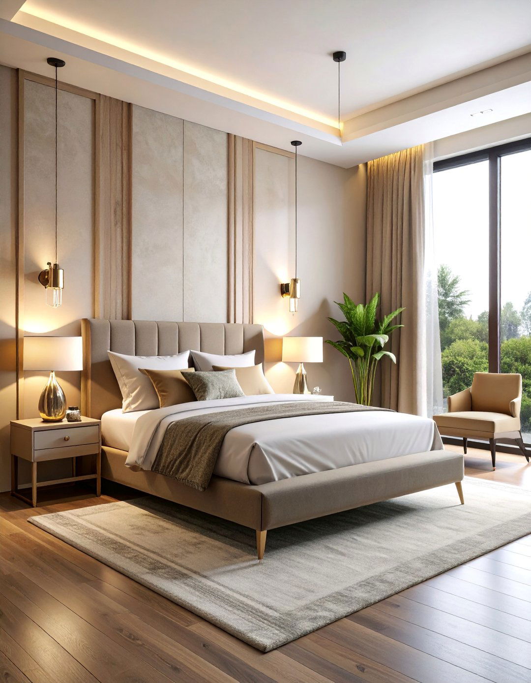 Contemporary Curved Arm Sconces - 25 Bedroom Wall Sconce Ideas