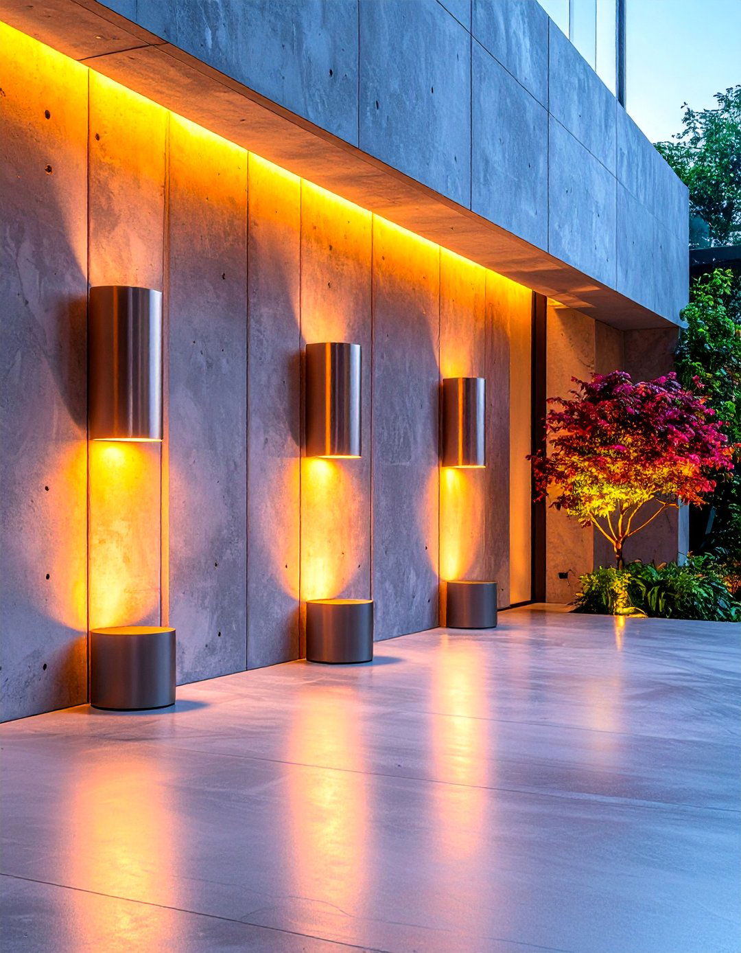 Contemporary Cylinder Sconces - 25 Front Porch Lighting Ideas