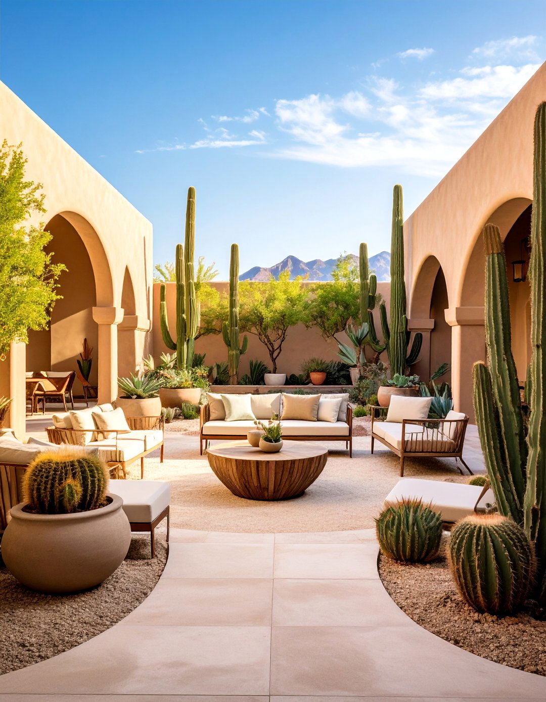 Contemporary Desert Courtyard - 25 Desert Landscape Ideas
