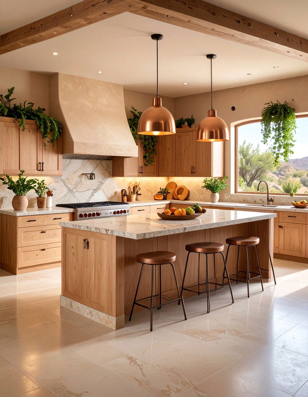 Contemporary Desert Kitchen Island with Breakfast Bar - 25 Desert Themed Room Ideas