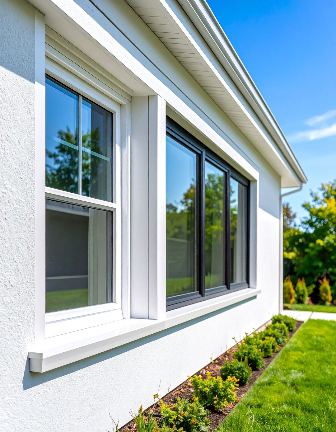 Contemporary Fiber Cement Window Trim with Durability - 25 Exterior Window Trim Ideas