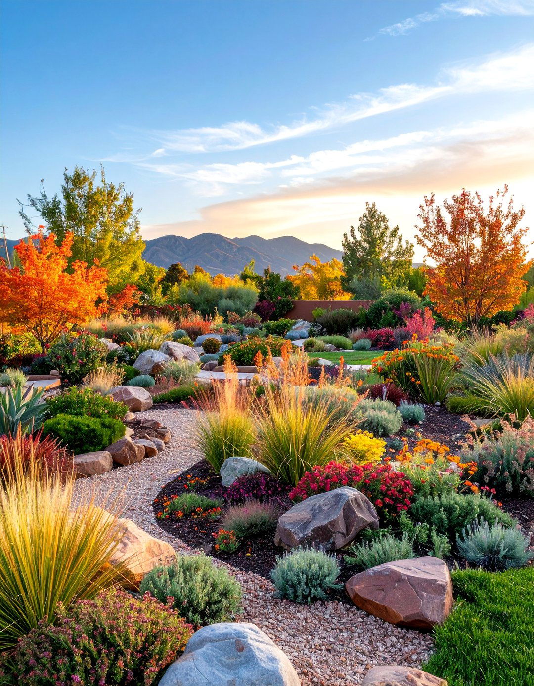 Contemporary Fire Garden with Heat Tolerant Plants - 25 Modern Small Garden Ideas