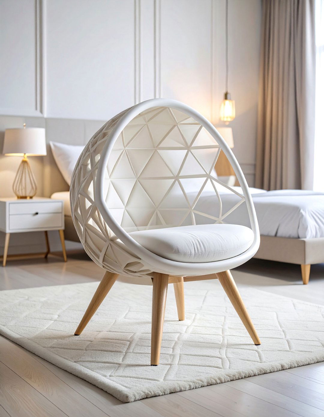 Contemporary Geometric Chair - 25 Bedroom Chair Ideas