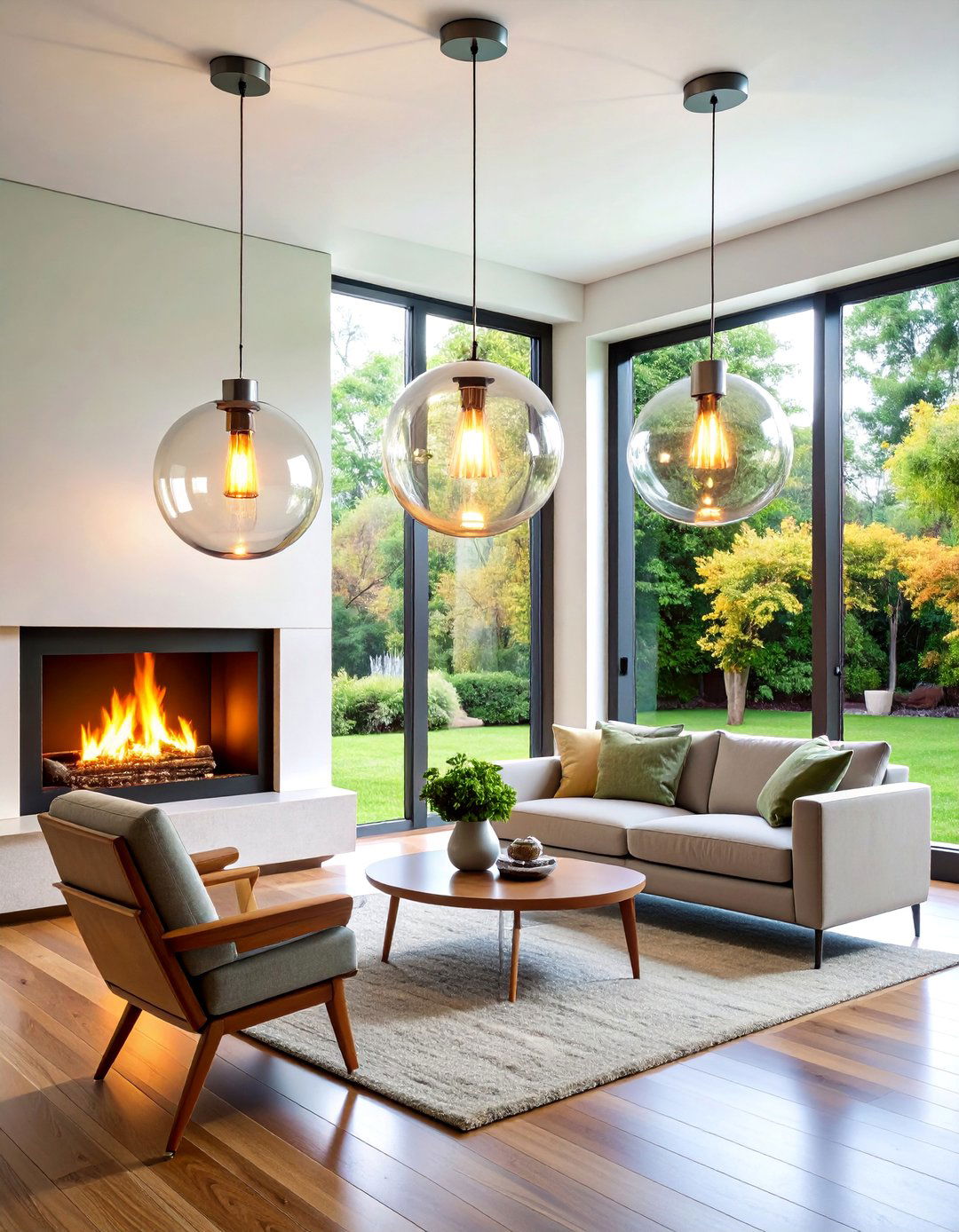 Contemporary Glass Globe Fireplace Sconces - 25 Fireplace Sconces Ideas