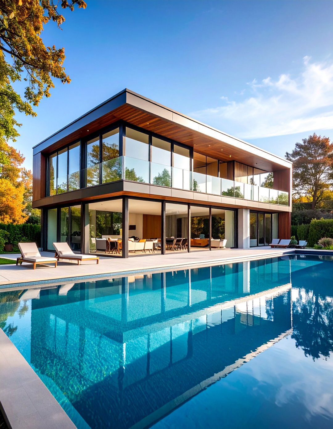 Contemporary Glass Pool House - 25 Pool Shed Ideas