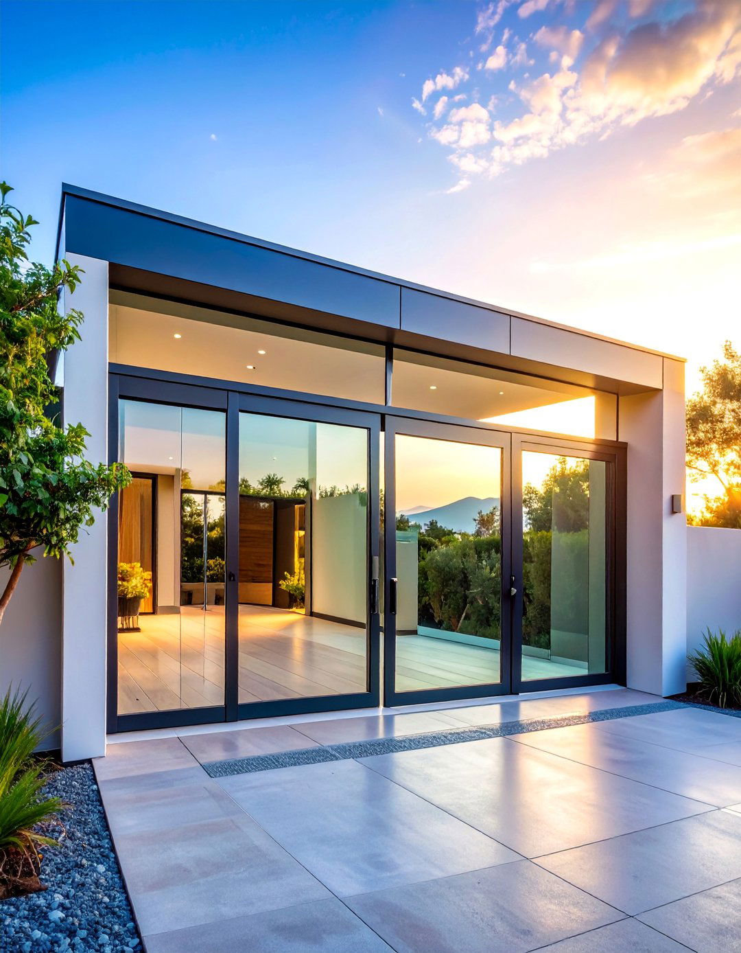 Contemporary Glass and Steel Gate - 25 Front Door Gate Ideas
