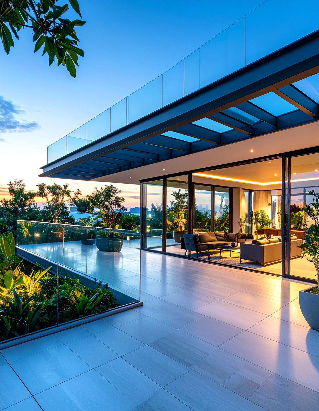 Contemporary Glass and Steel Pavilion - 25 Second Story Balcony Ideas