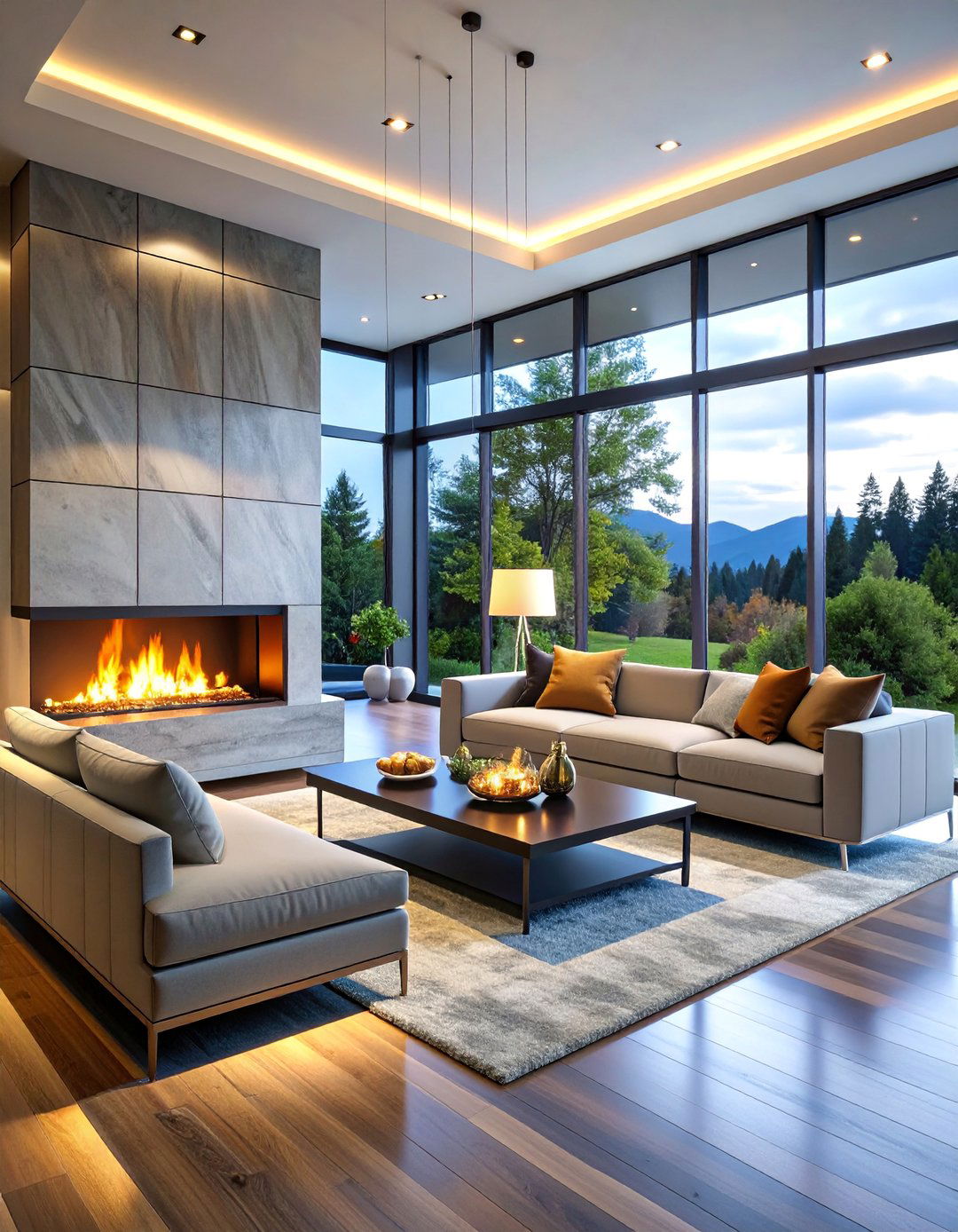 Contemporary Glass and Steel with Urban Sophistication - 25 Tv Over Fireplace Ideas