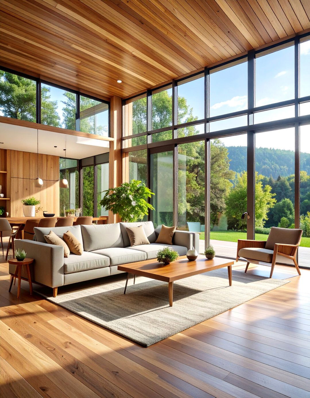 Contemporary Glass and Wood Slat Fusion - 25 Wood Slat Accent Wall Ideas