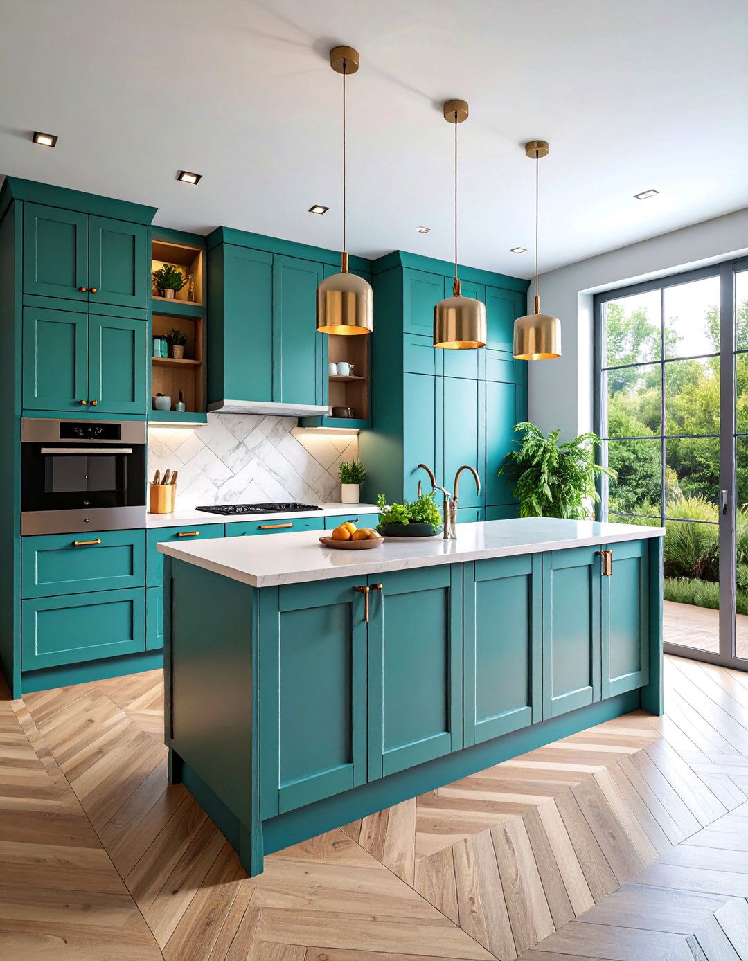 Contemporary Gray Floor to Ceiling Cabinets with Integrated Appliances - 25 Floor to Ceiling Kitchen Cabinets