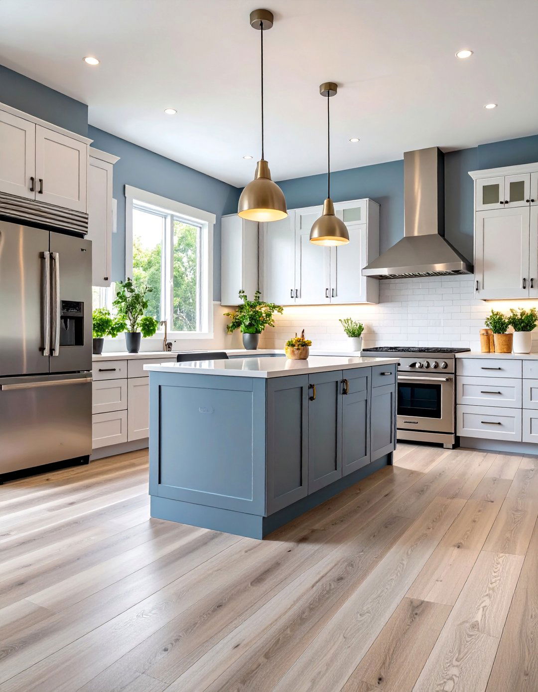 Contemporary Gray Stained Kitchen with Modern Neutrals - 25 Kitchens With Wood Floors