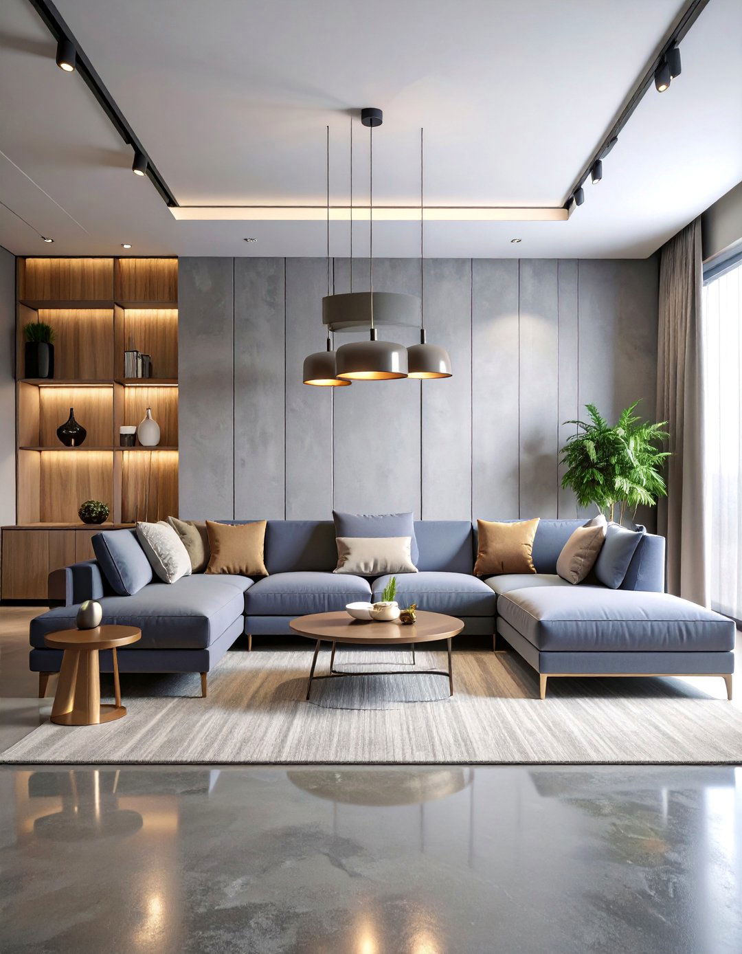 Contemporary Greige Gallery Space - 25 Greige Living Room Ideas