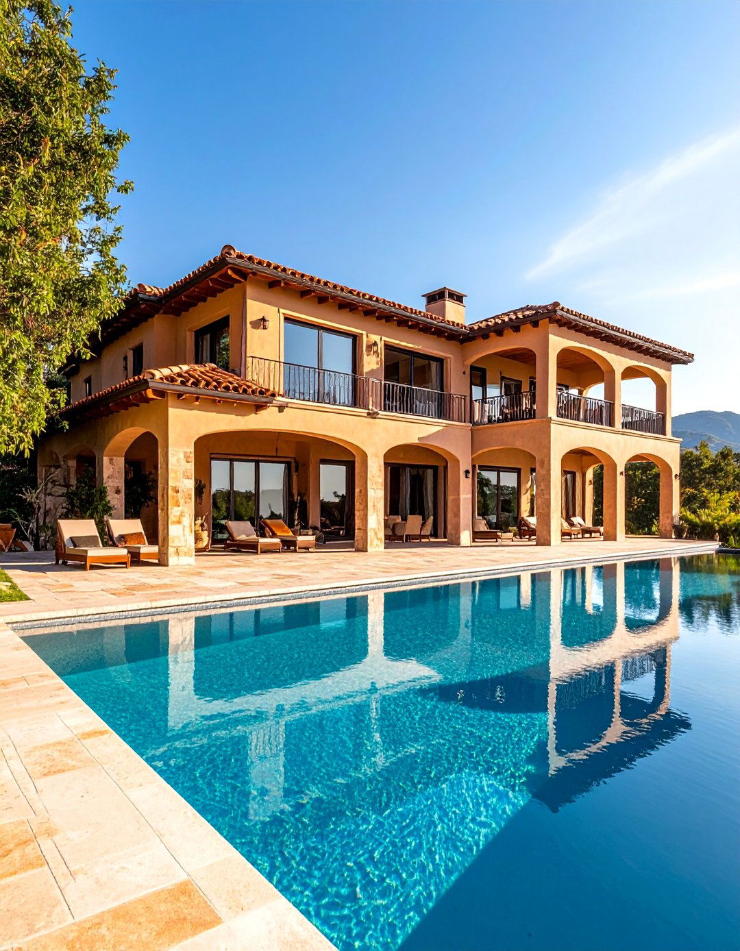 Contemporary Hacienda with Pool - 25 Mexican Style House Design Ideas