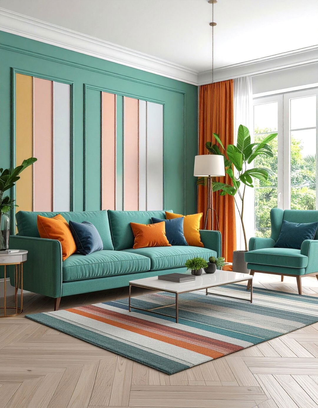 Contemporary Horizontal Line Wainscoting - 25 Living Room Wainscoting Ideas