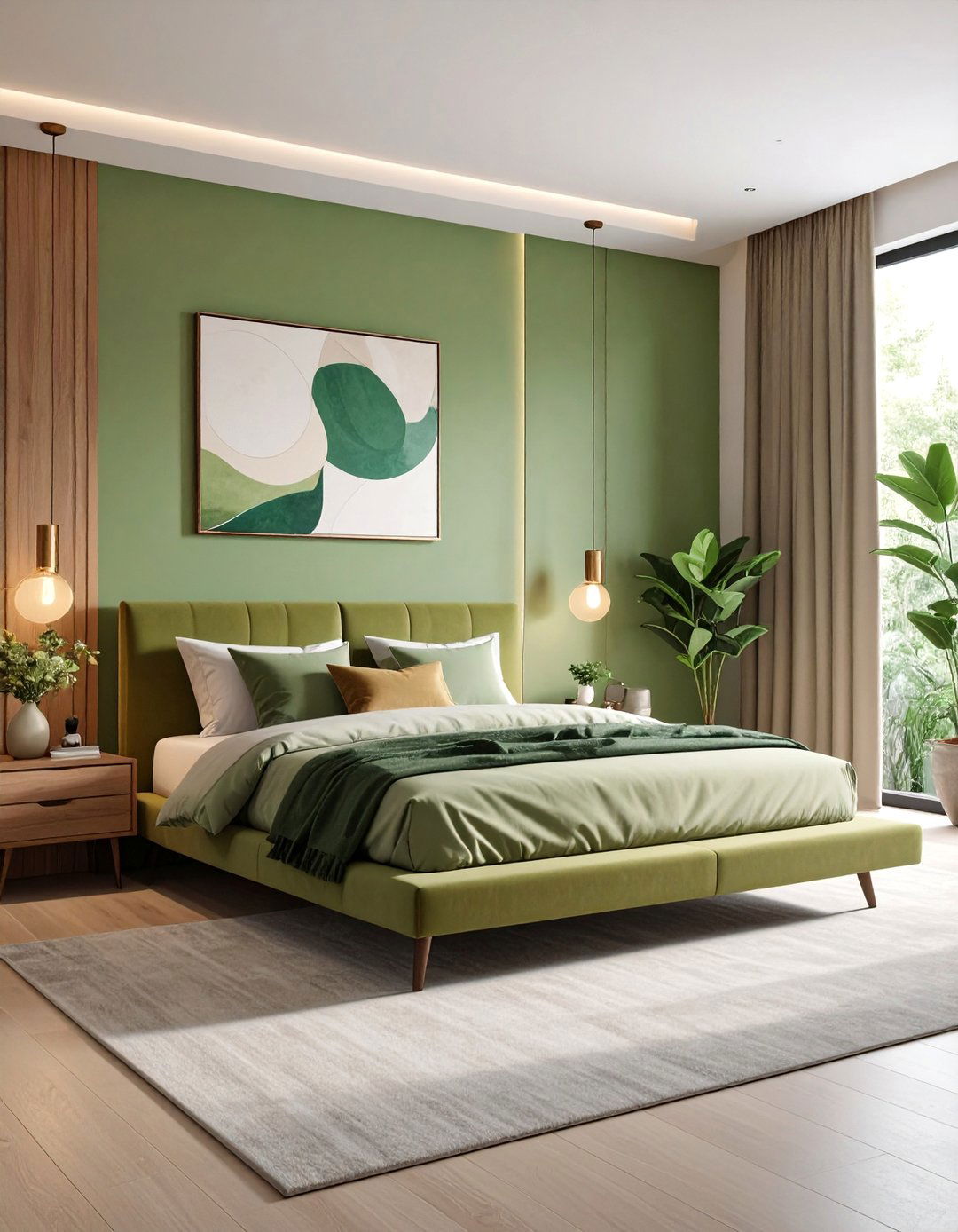 Contemporary Khaki Bedroom with Clean Lines - 25 Khaki Bedroom Ideas
