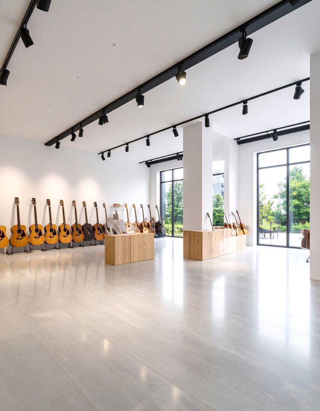 Contemporary Loft Guitar Gallery - 25 Guitar Room Ideas