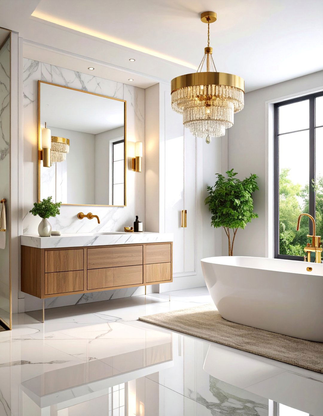Contemporary Luxury with Mixed Metals - 25 Modern Bathroom Decor Ideas