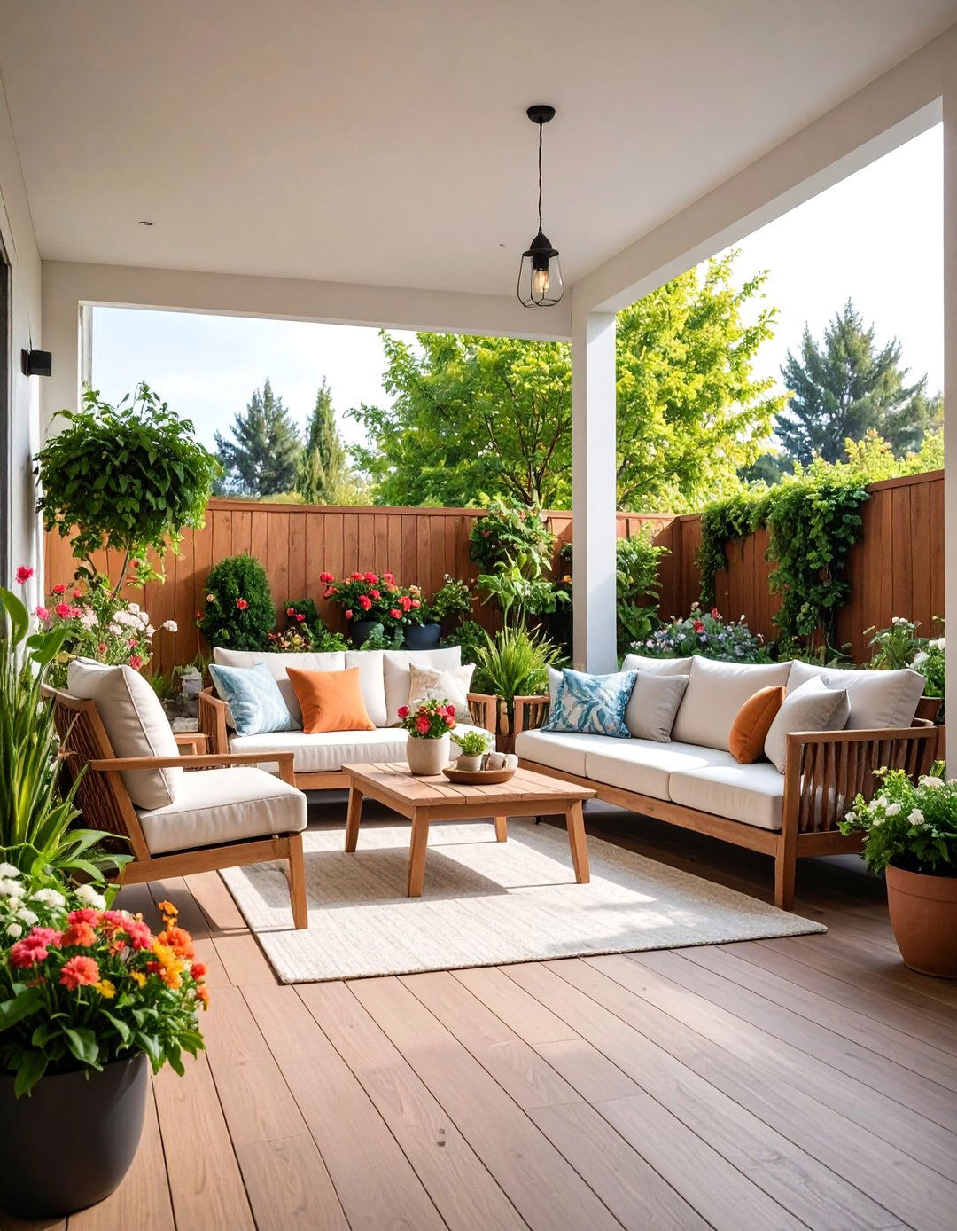 Contemporary Minimalist Back Porch with Clean Lines - 25 Back Porch Ideas