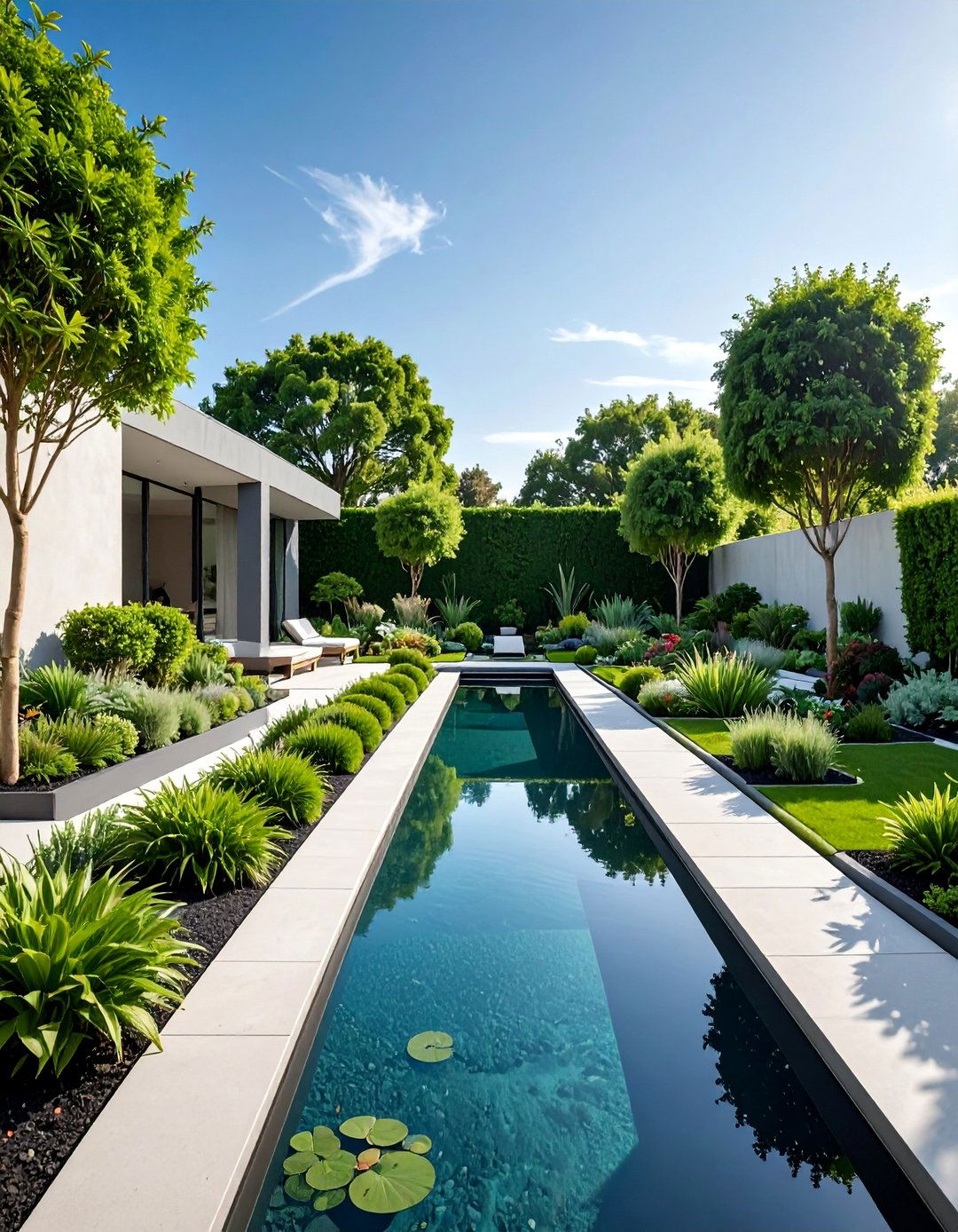 Contemporary Minimalist Garden with Steel Edging - 25 Formal Garden Ideas