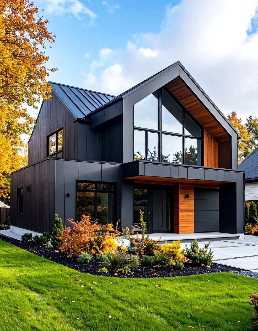 Contemporary Minimalist with Charcoal Gray Siding - 25 houses with black roofs