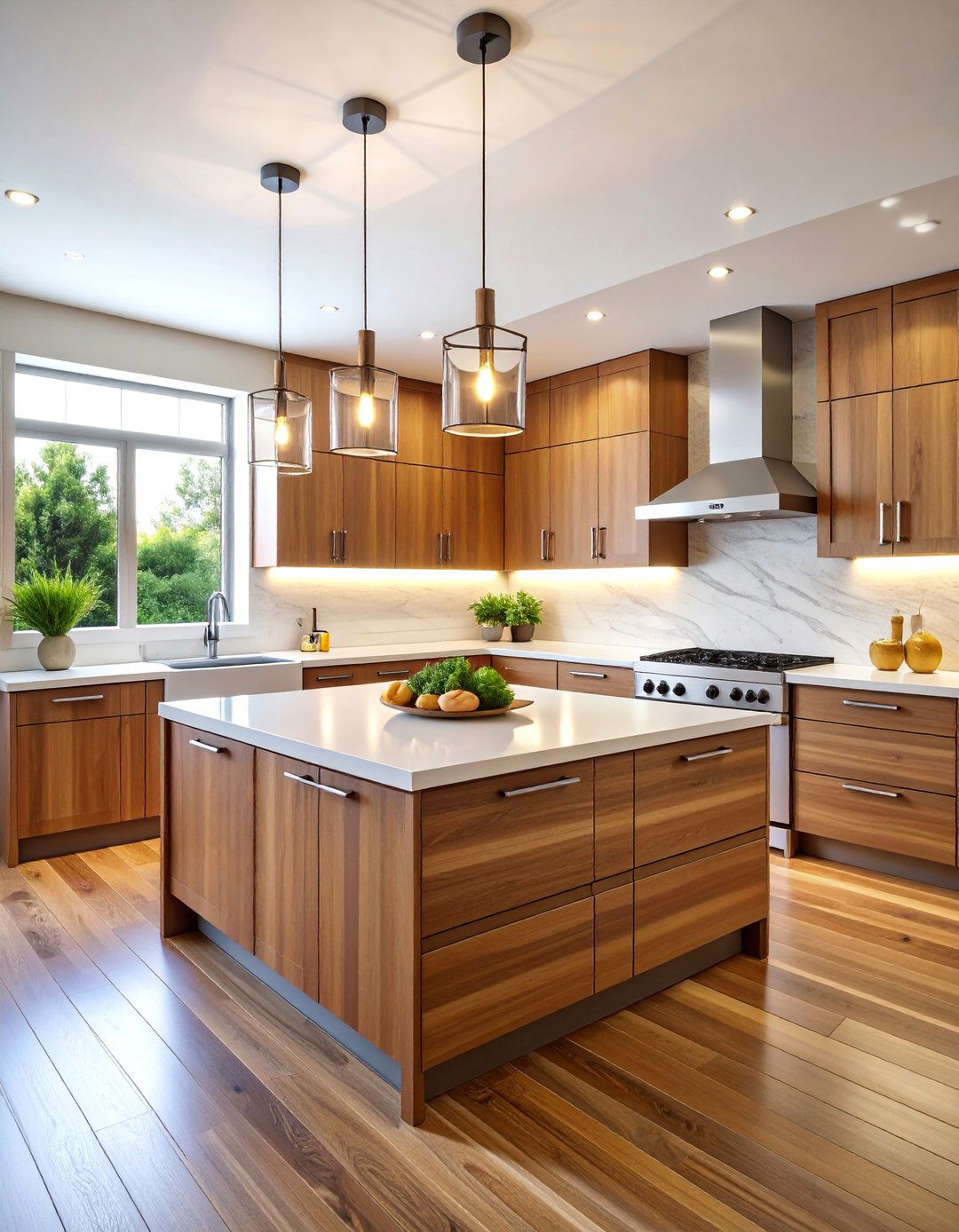 Contemporary Natural Cherry Kitchen Cabinets with Stainless Steel - 25 Natural Cherry Kitchen Cabinets
