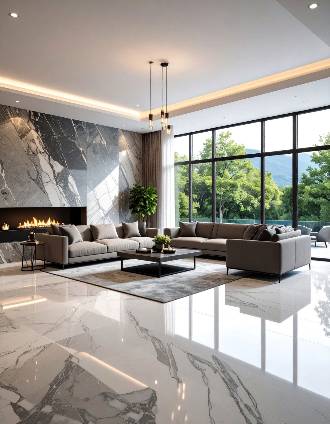 Contemporary Natural Stone Feature Design - 25 Contemporary Interior Design Style Ideas