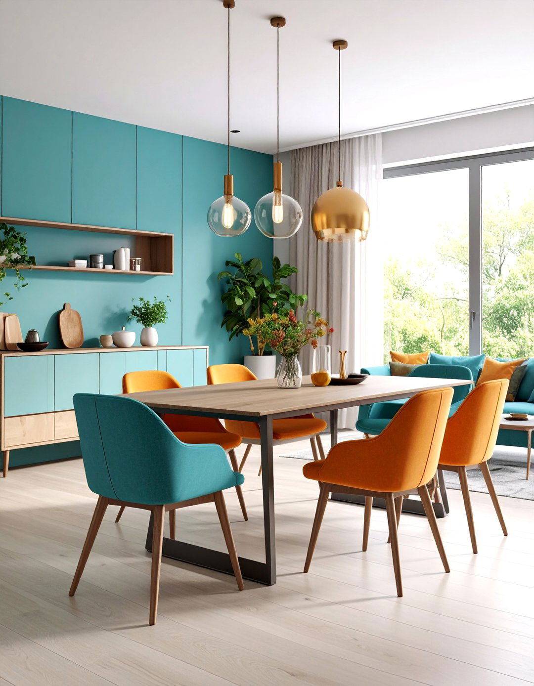 Contemporary Neutral Dining Room with Floating Furniture - 25 Neutral Dining Room Ideas