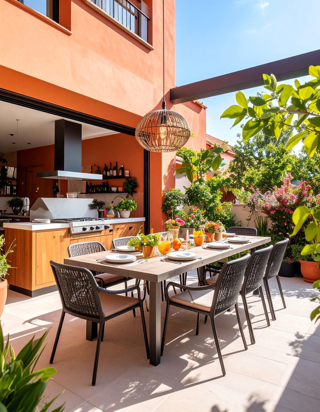 Contemporary Outdoor Dining Townhouse Patio - 25 townhouse patio ideas