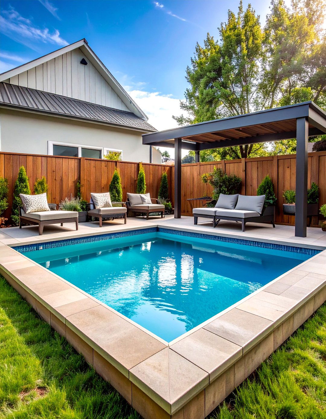 Contemporary Plunge Pool Design - 25 above ground pool ideas