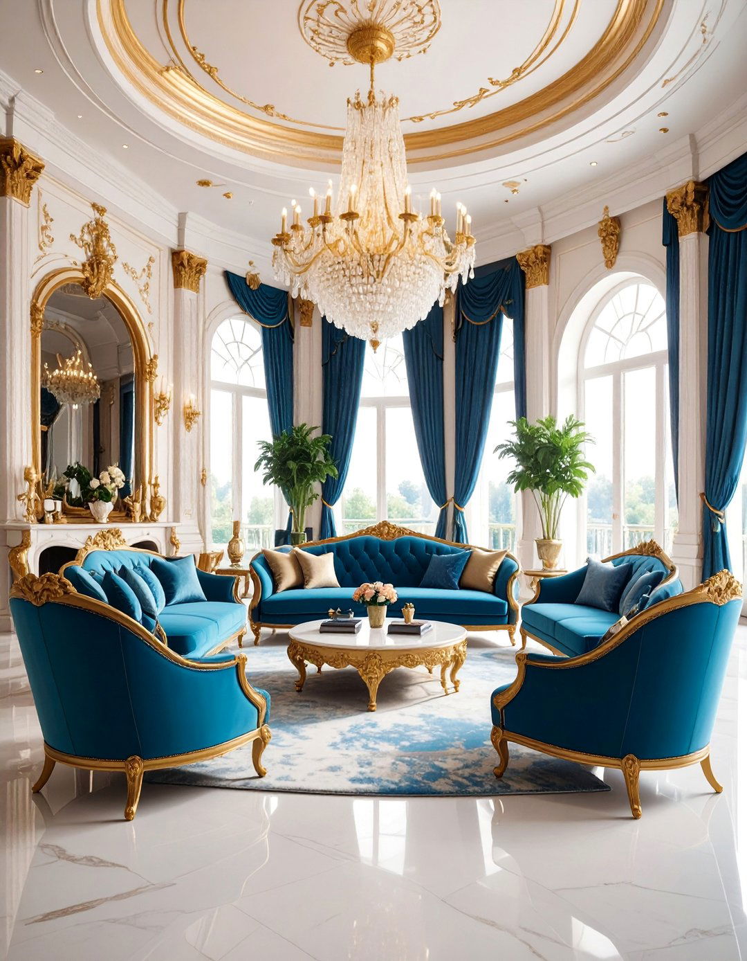 Contemporary Royal with Modern Luxury - 25 Royal Living Room Design Ideas
